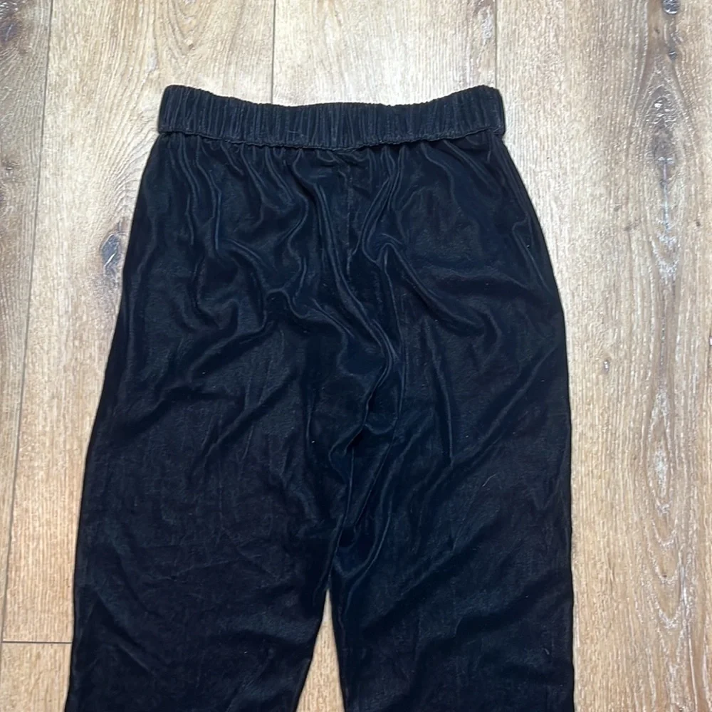 J. Crew Black Velvet Easy Pull On Trouser Size 00